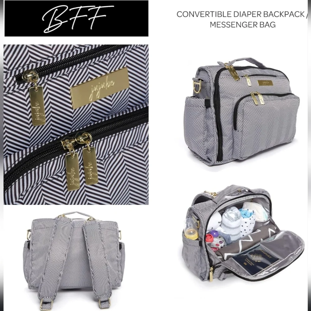 JuJuBe Diaper Bag, Travel Backpack and Large Tote with Portable Changing Pad